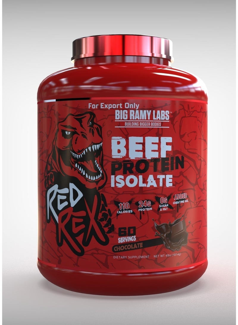 مختبرات رامي الكبرى REDREX Beef Isolate Chocolate 4LB + Challenger Creatine 300g Bundle - Image 3